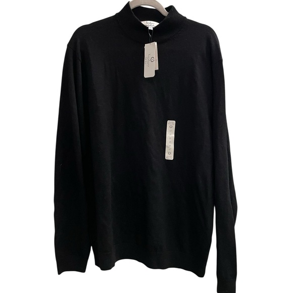 NWT Turnbury Merino Wool Crewneck Sweater Black Size Large Tall - Picture 1 of 7